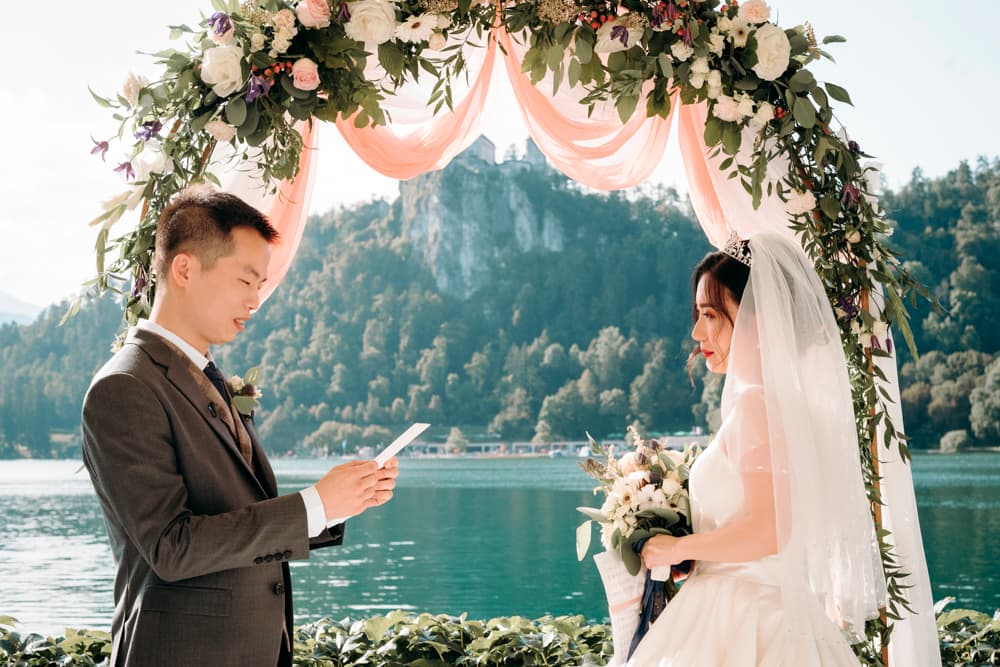Wedding photography lake Bled Slovenia